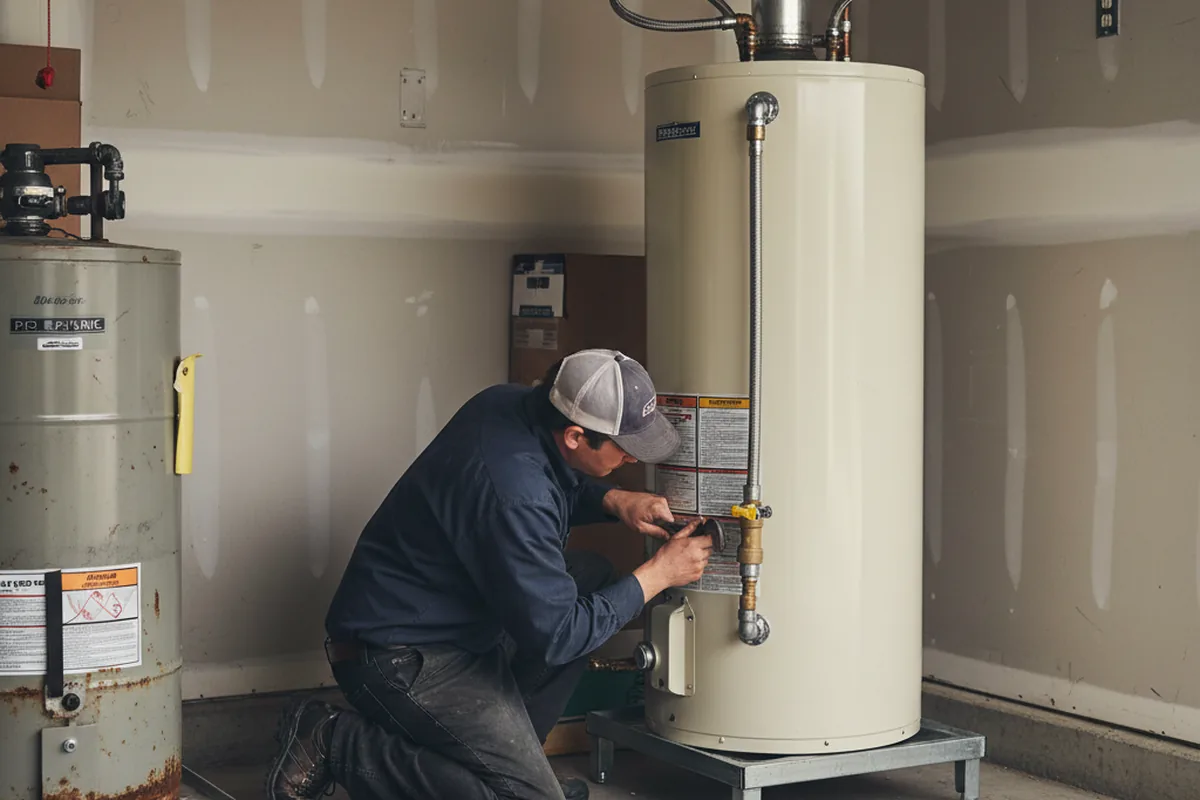 Water heater and shutoff valve replacement in Monponsett